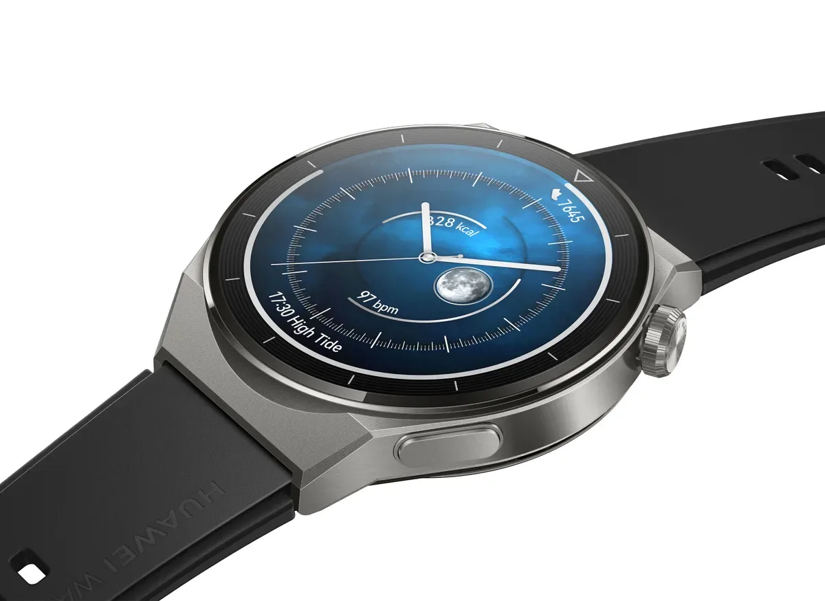 Smart saat HUAWEI GT 3 Pro 46mm NFC Light Titanium Case Black